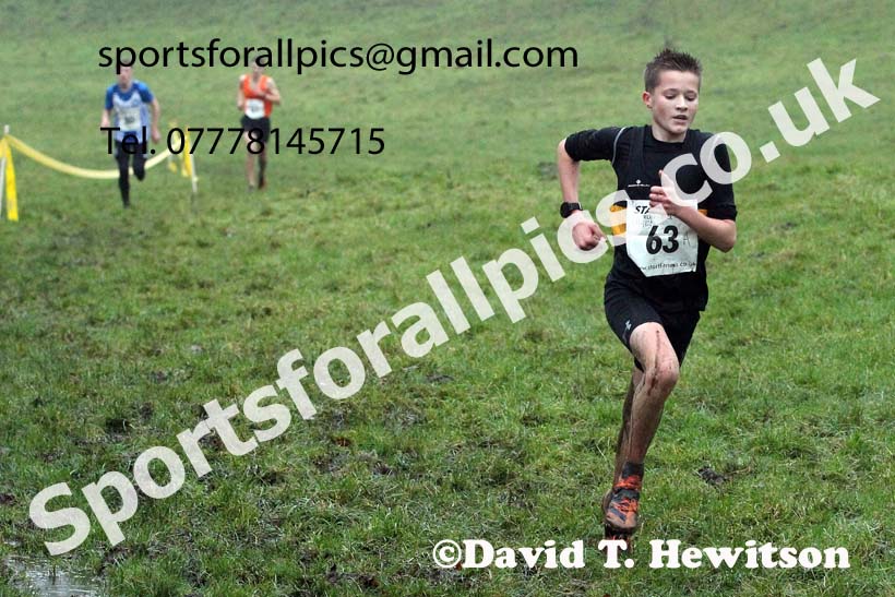 Boys under-15s, NECAA Junior Cross Country Relays, Thornley Farm, Peterlee, Saturday, December 12th. Photo: David T. Hewitson/Sports for All Pics